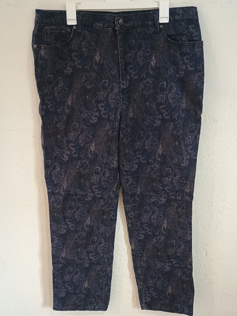 Gloria Vanderbilt Paisley Chino Pants - Brown